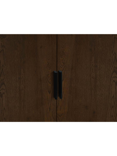 Alba 2 Door Wardrobe - Walnut/Black