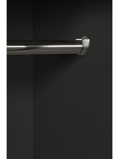 Alba 2 Door Wardrobe - Walnut/Black
