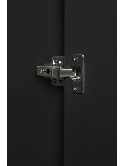 Alba 2 Door Wardrobe - Walnut/Black