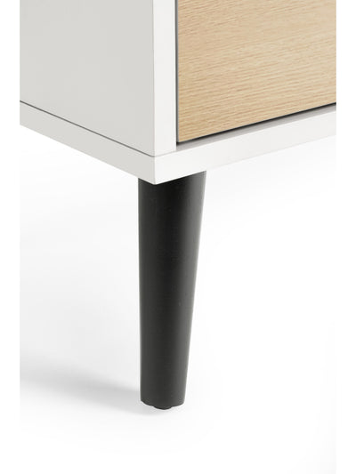 Alba 5 Drawer Narrow Chest - White/Oak