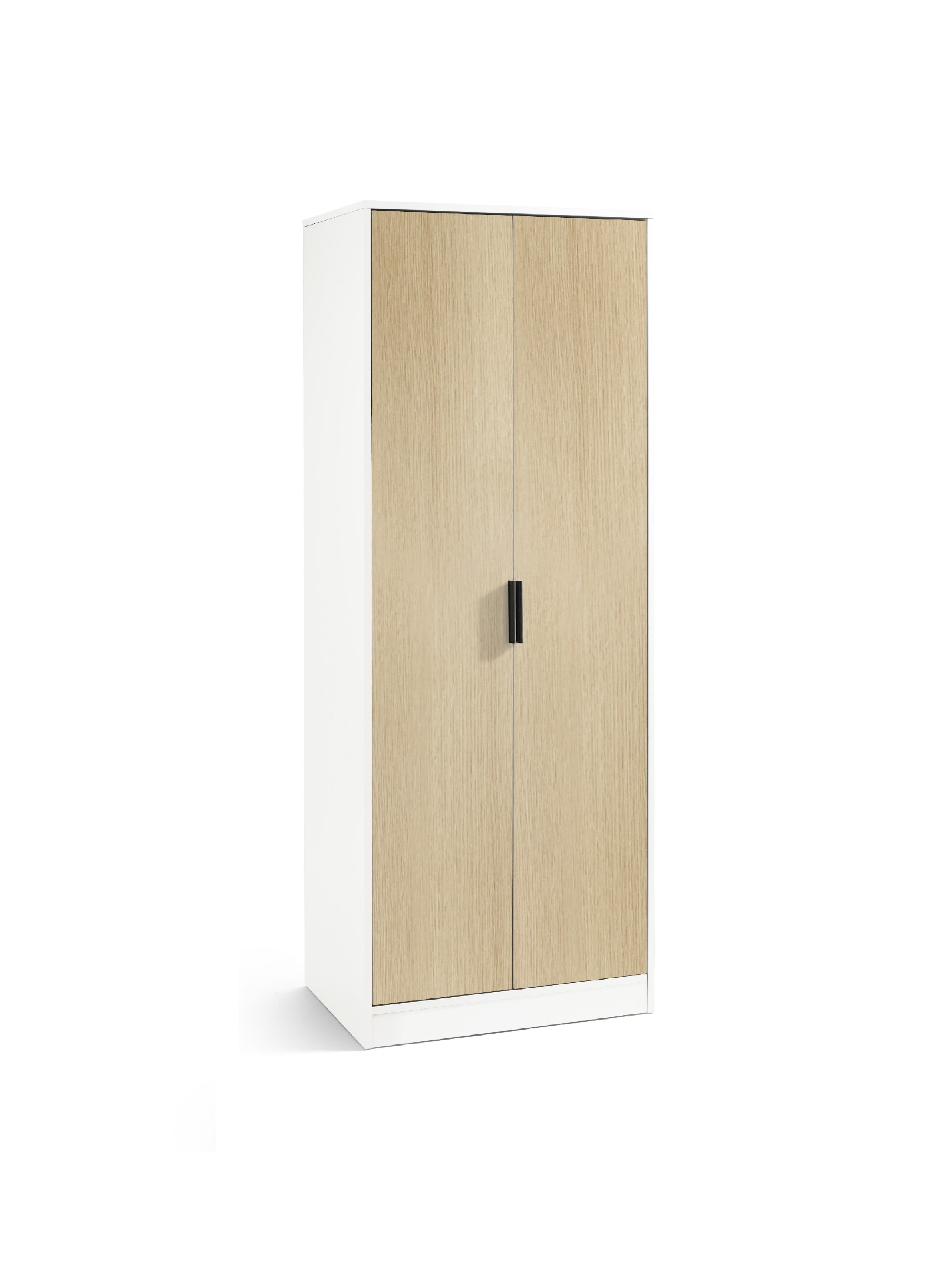 Alba 2 Door Wardrobe - White/Oak