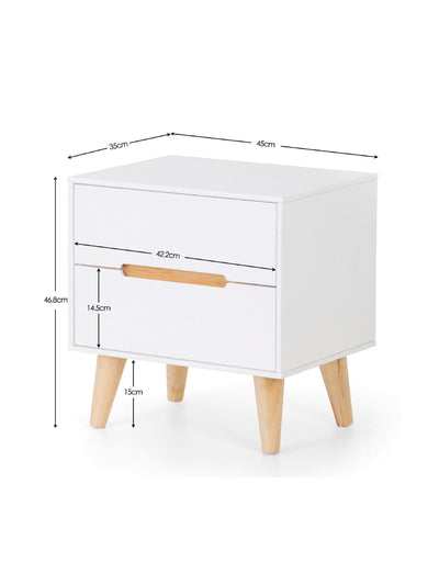 Alicia 2 Drawer Bedside