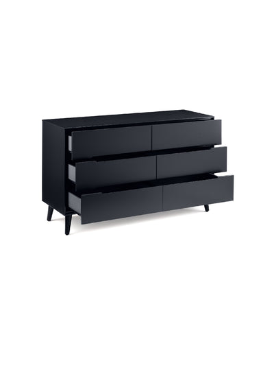 Alicia 6 Drawer Wide Chest - Anthracite