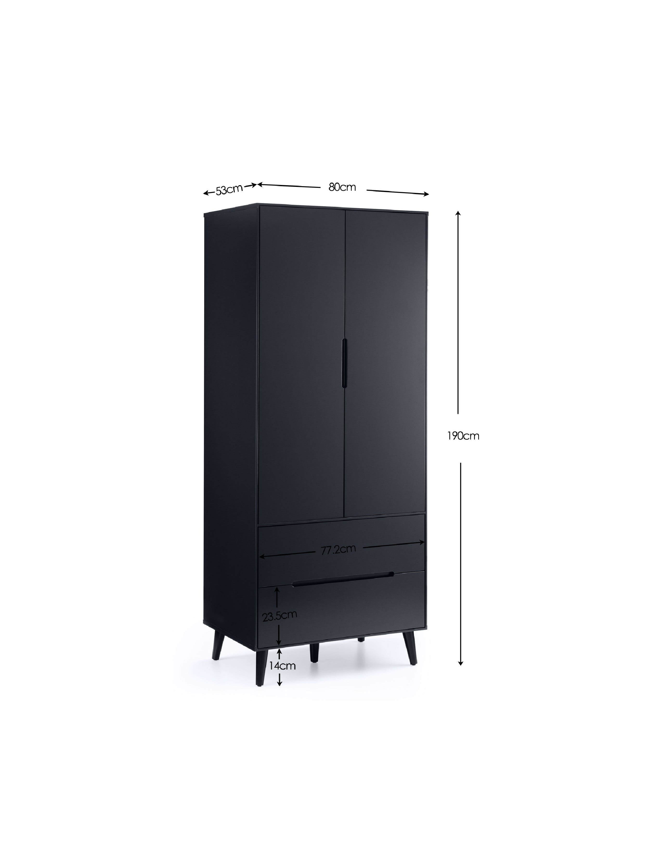Alicia Combination Wardrobe - Anthracite