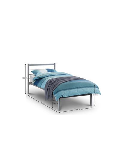 Alpen Silver Metal Bed