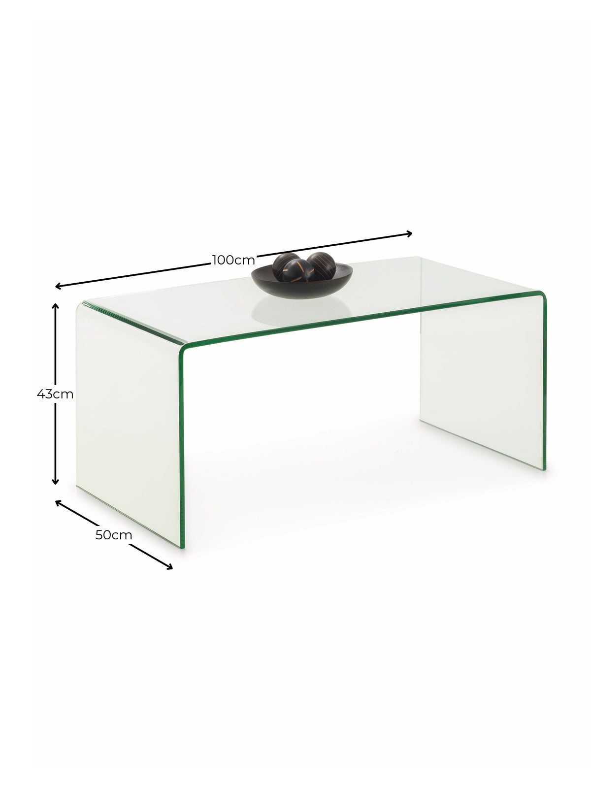 Amalfi Bent Glass Coffee Table