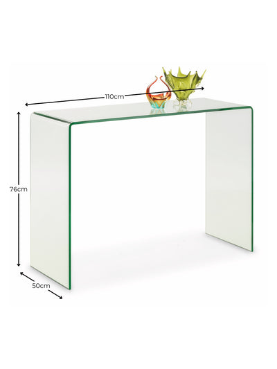 Amalfi Bent Glass Console Table
