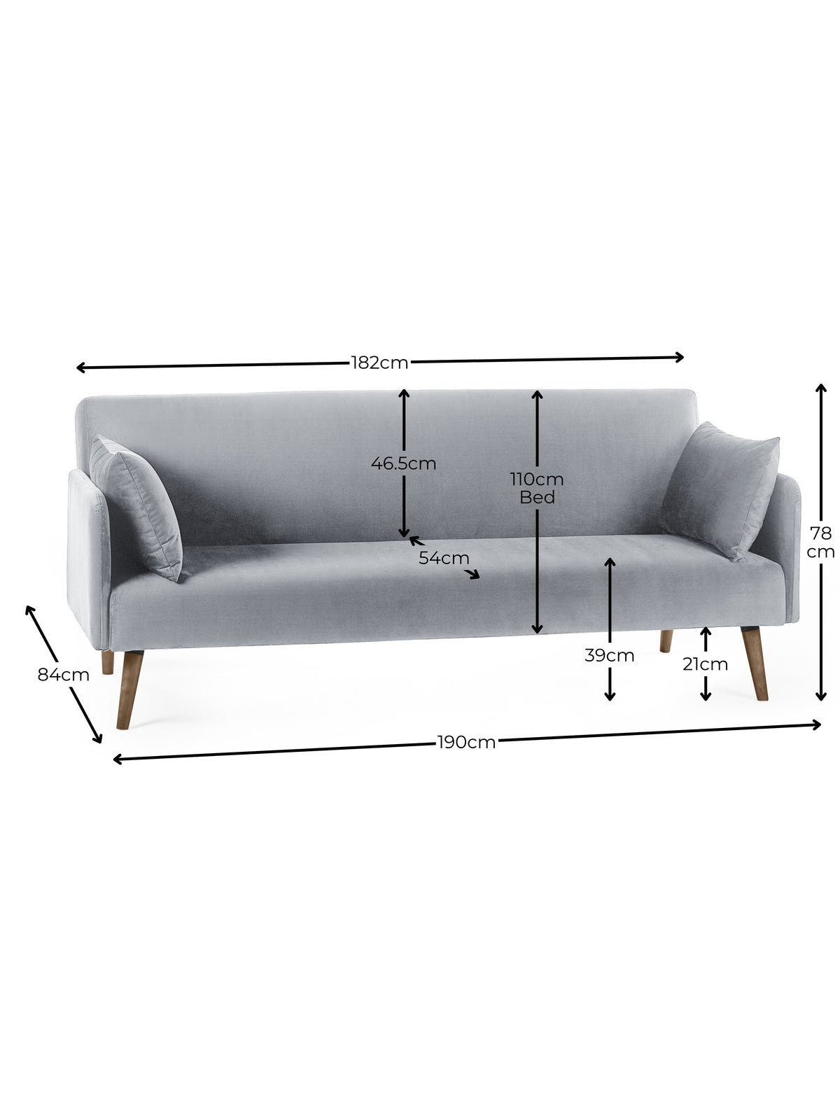 Andi Sofa Bed - Grey