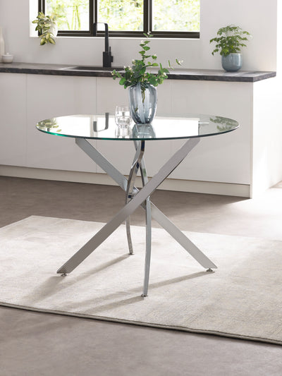Anderson Round Glass Dining Table