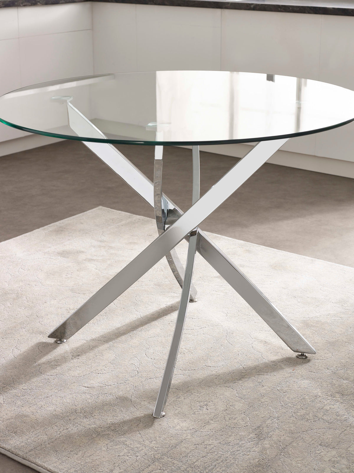 Anderson Round Glass Dining Table