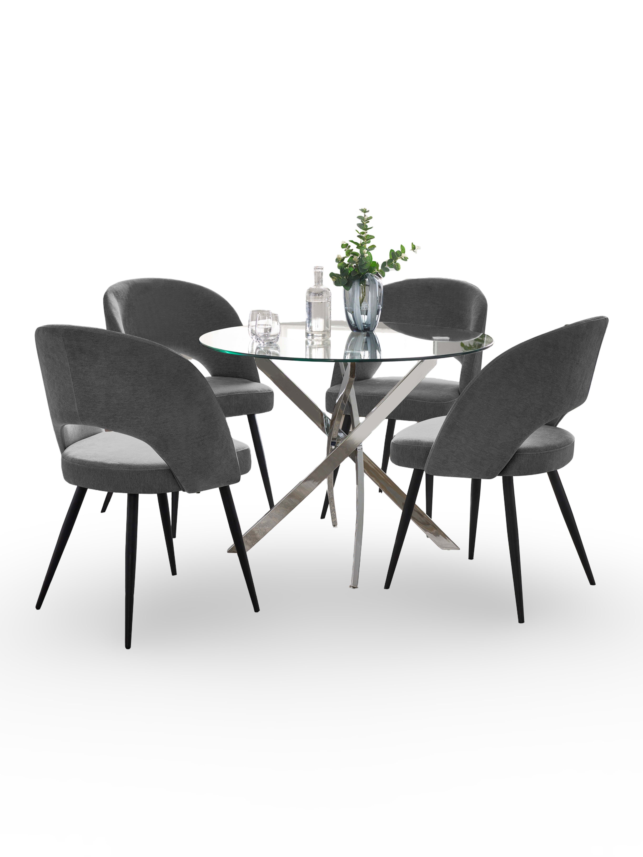 Anderson Dining Set – Silver