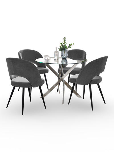 Anderson Dining Set – Silver