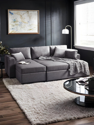 Angel Sofabed With Storage - Light Grey