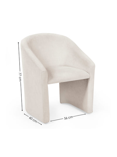 Anthea Cream Tub Dining Chair – Cream Chenille