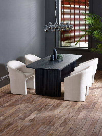 Anthea Cream Tub Dining Chair – Cream Chenille