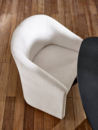 Anthea Cream Tub Dining Chair – Cream Chenille