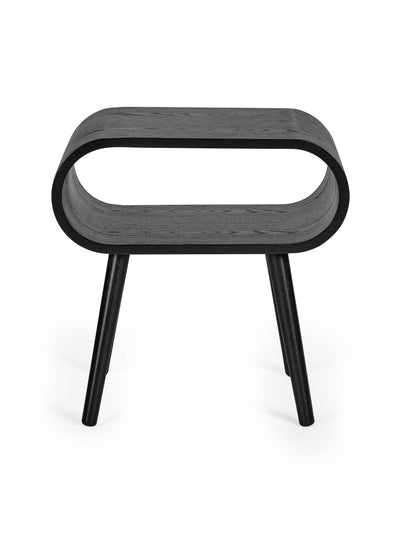 Apollo Black Ash 45cm Round Side Table – Black Ash Effect