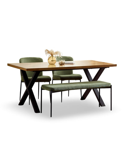 Aron Dining Set – Brown/Black