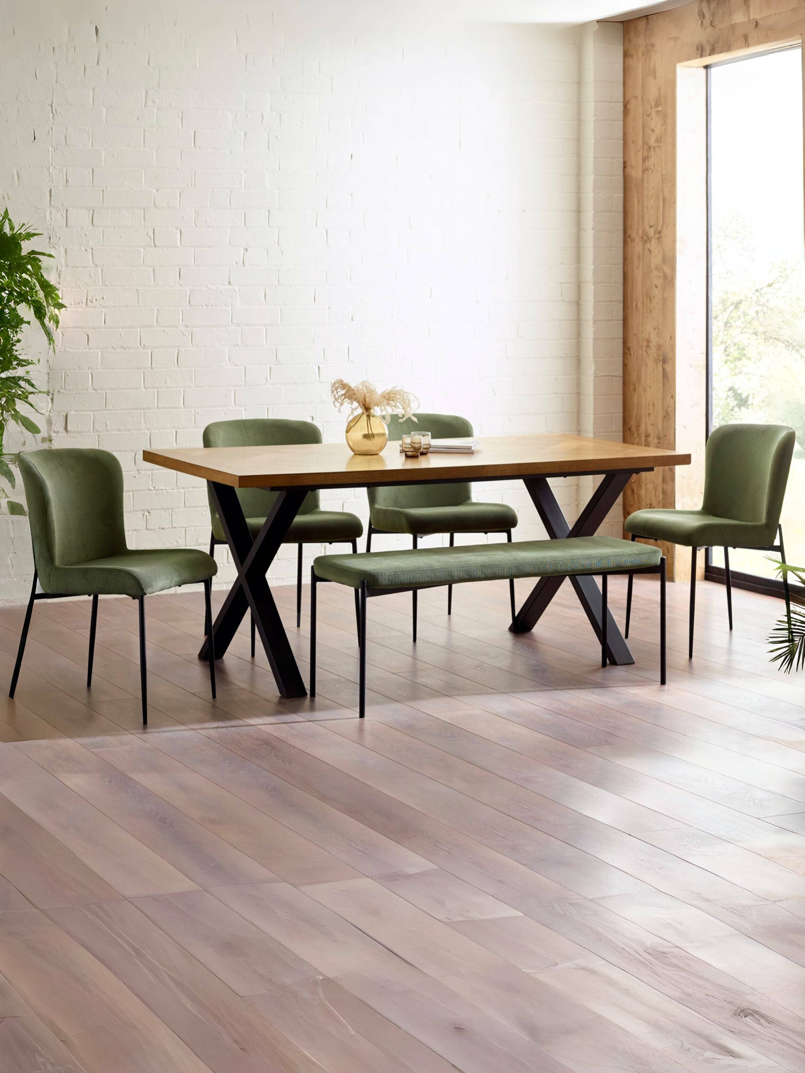Aron Dining Set – Brown/Black