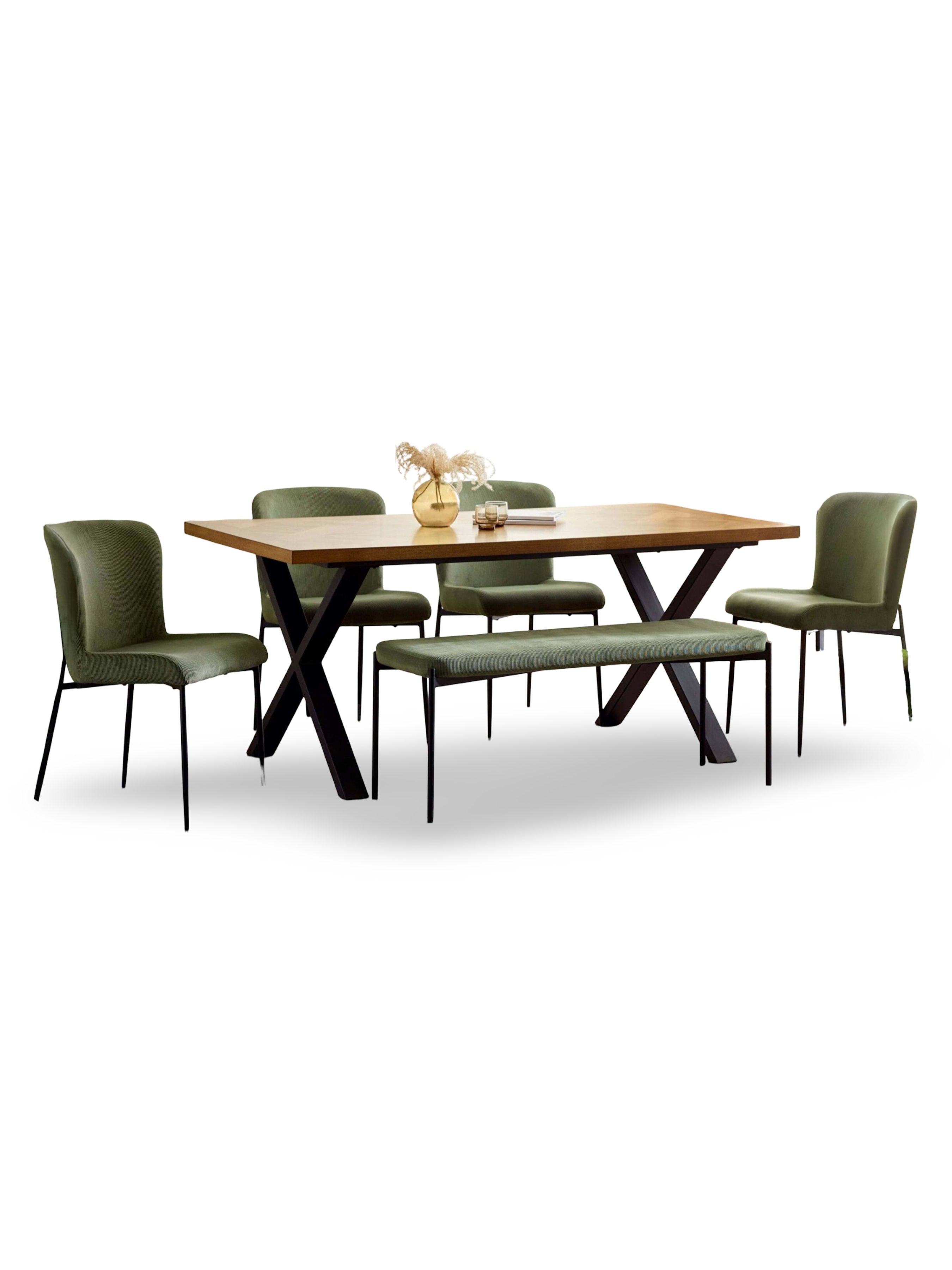 Aron Dining Set – Brown/Black