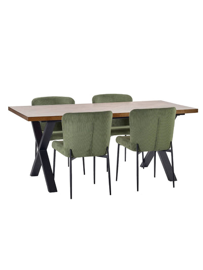 Aron Dining Set – Brown/Black
