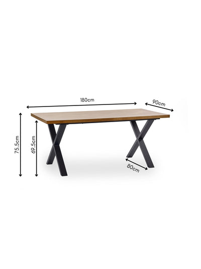 Aron Dining Set – Brown/Black