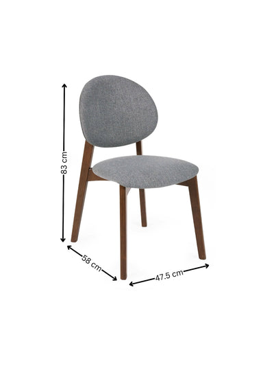 Artemis Walnut and Grey Dining Chairs (Set of 2)