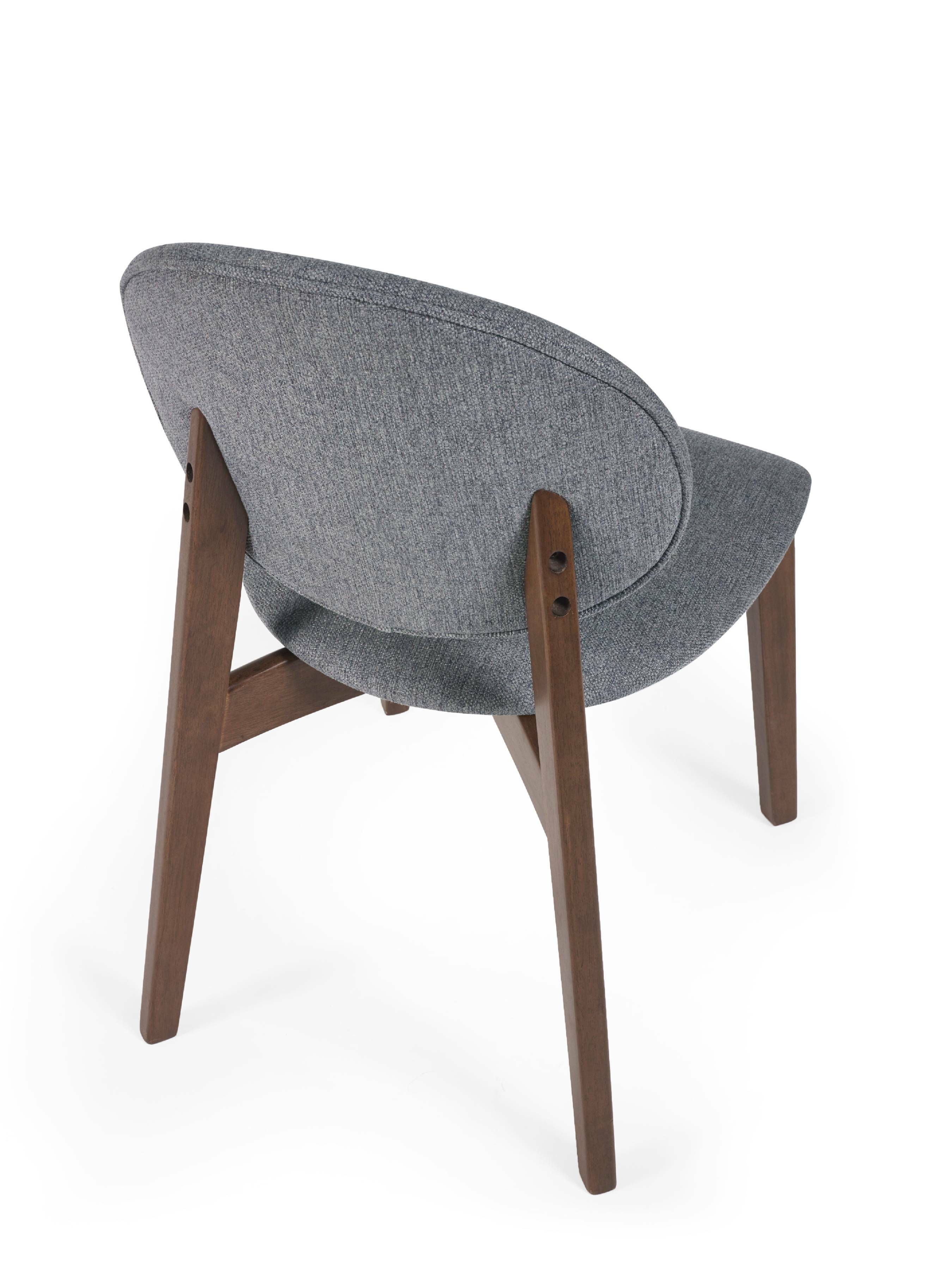 Artemis Walnut and Grey Dining Chairs (Set of 2)