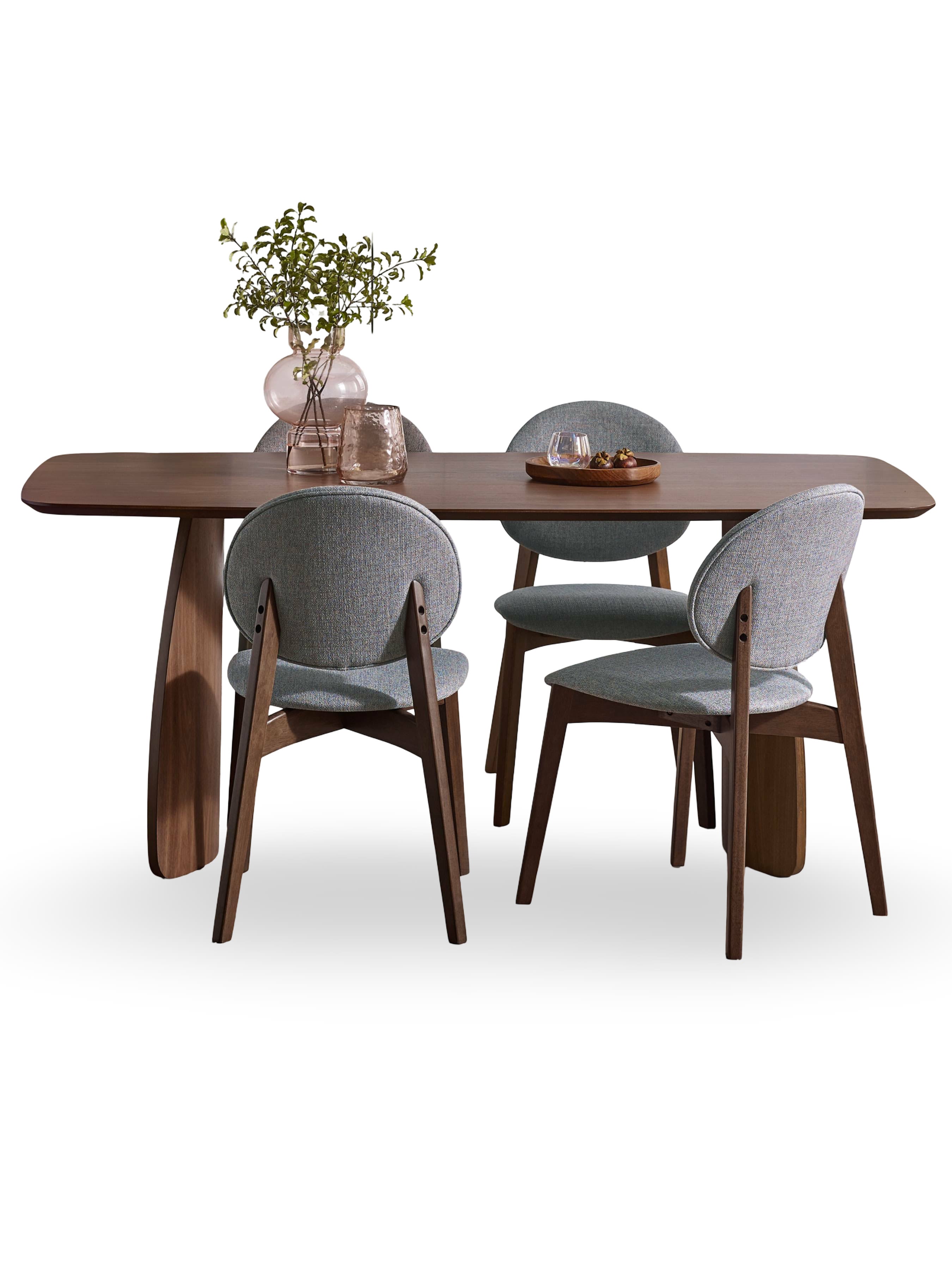 Artemis Walnut and Grey Dining Chairs (Set of 2)