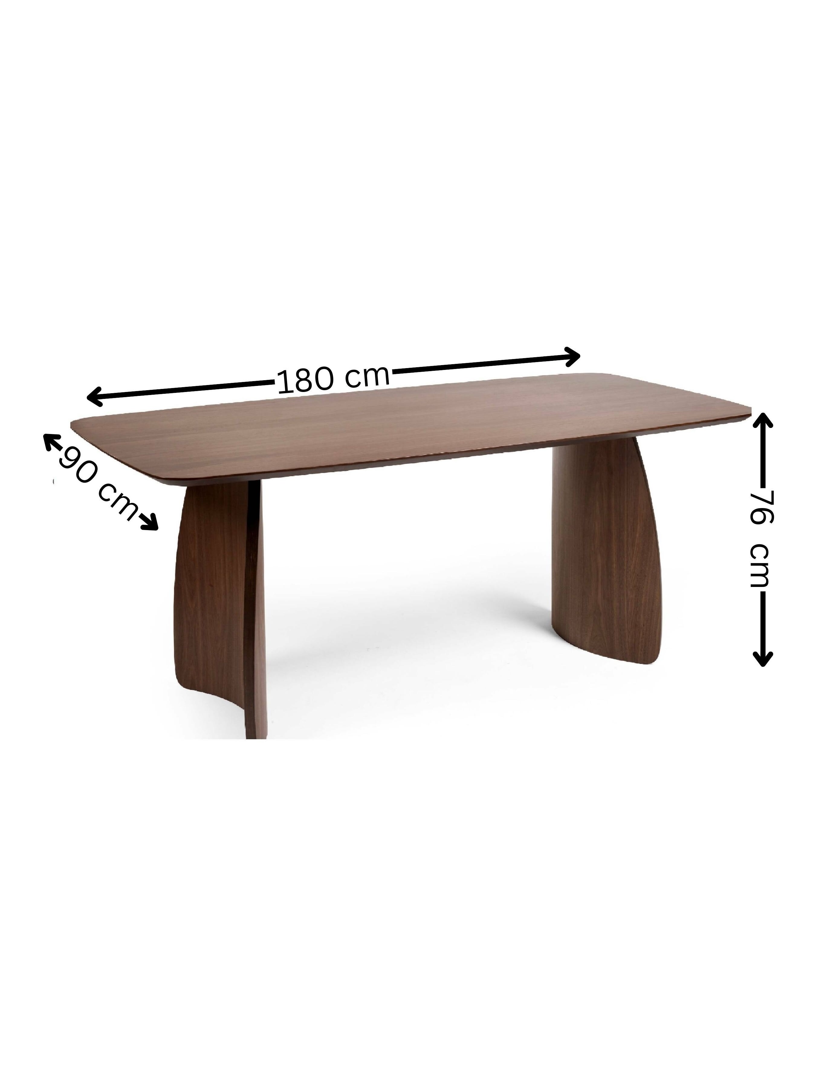 Artemis Rectangular Walnut Dining Table Set with 6 Grey Upholstered Dining Chairs – Walnut Effect