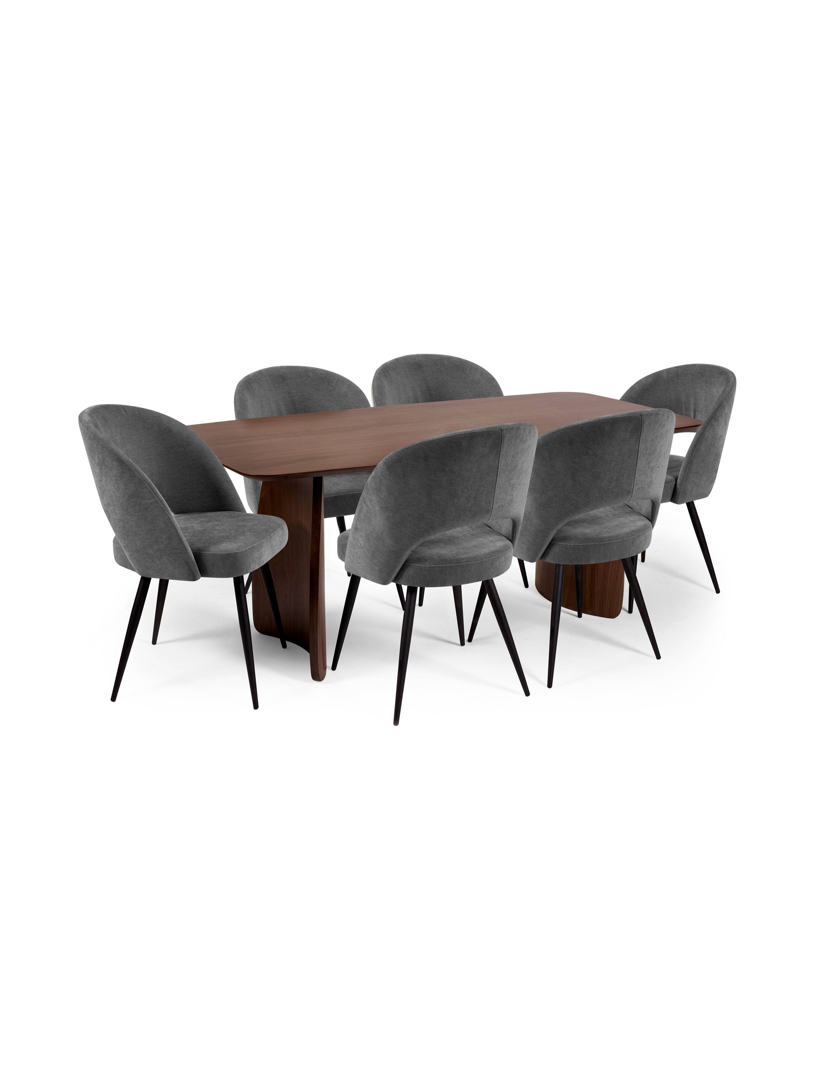 Artemis Dining Set – Walnut Effect