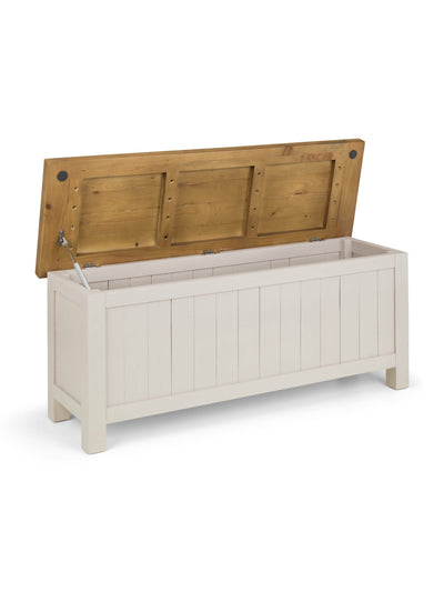 Aspen Storage Bench - Grey Wash