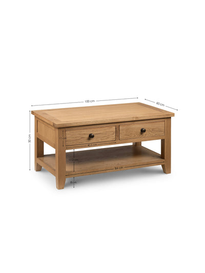 Astoria Coffee Table With 2 Drawers