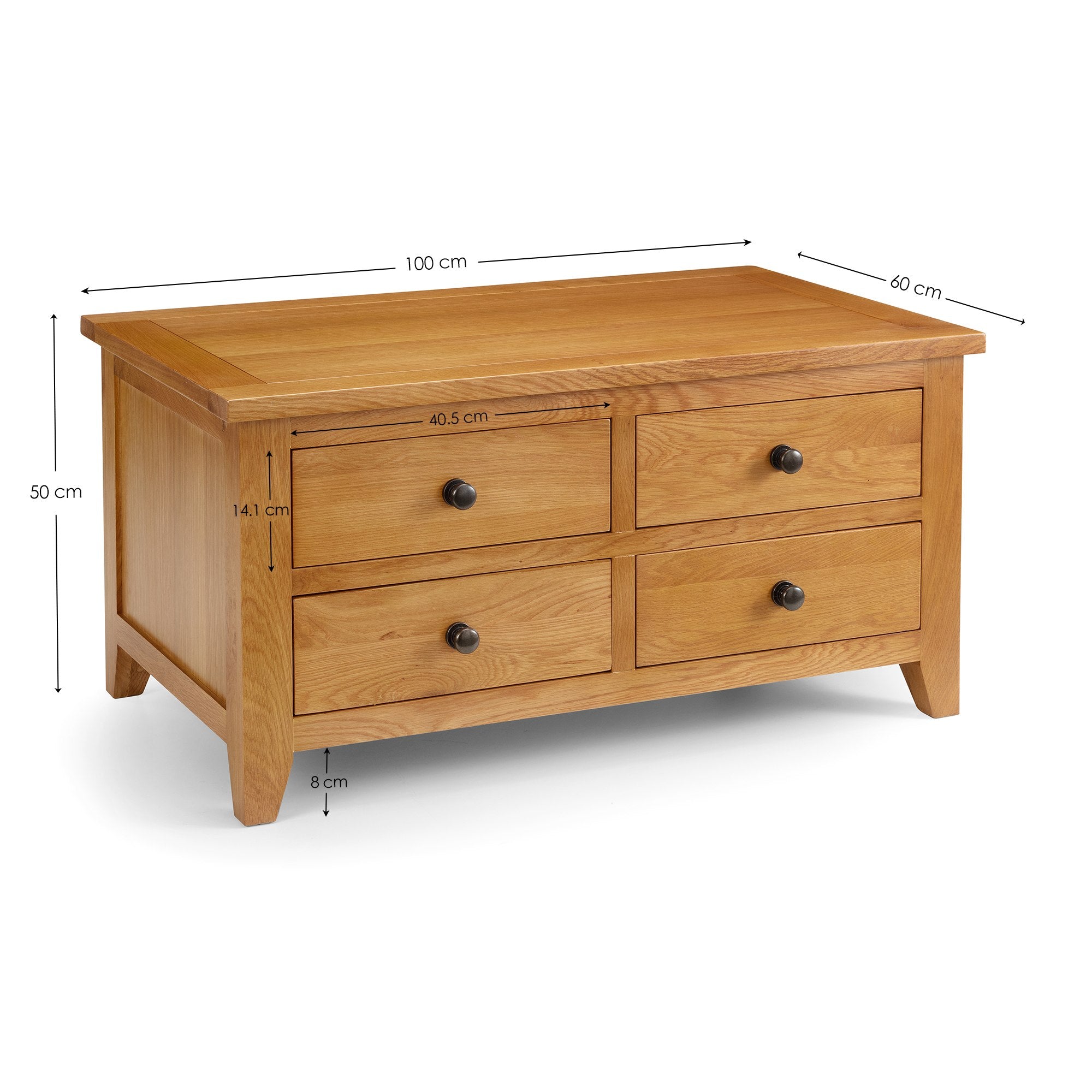 Astoria 4 Drawer Coffee Table – Julian Bowen, view 3