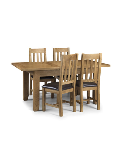 Astoria Extending Dining Table and 4 Astoria Chairs – Oak