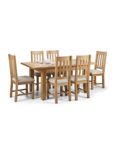 Astoria Extending Dining Table and 6 Hereford Chairs – Oak