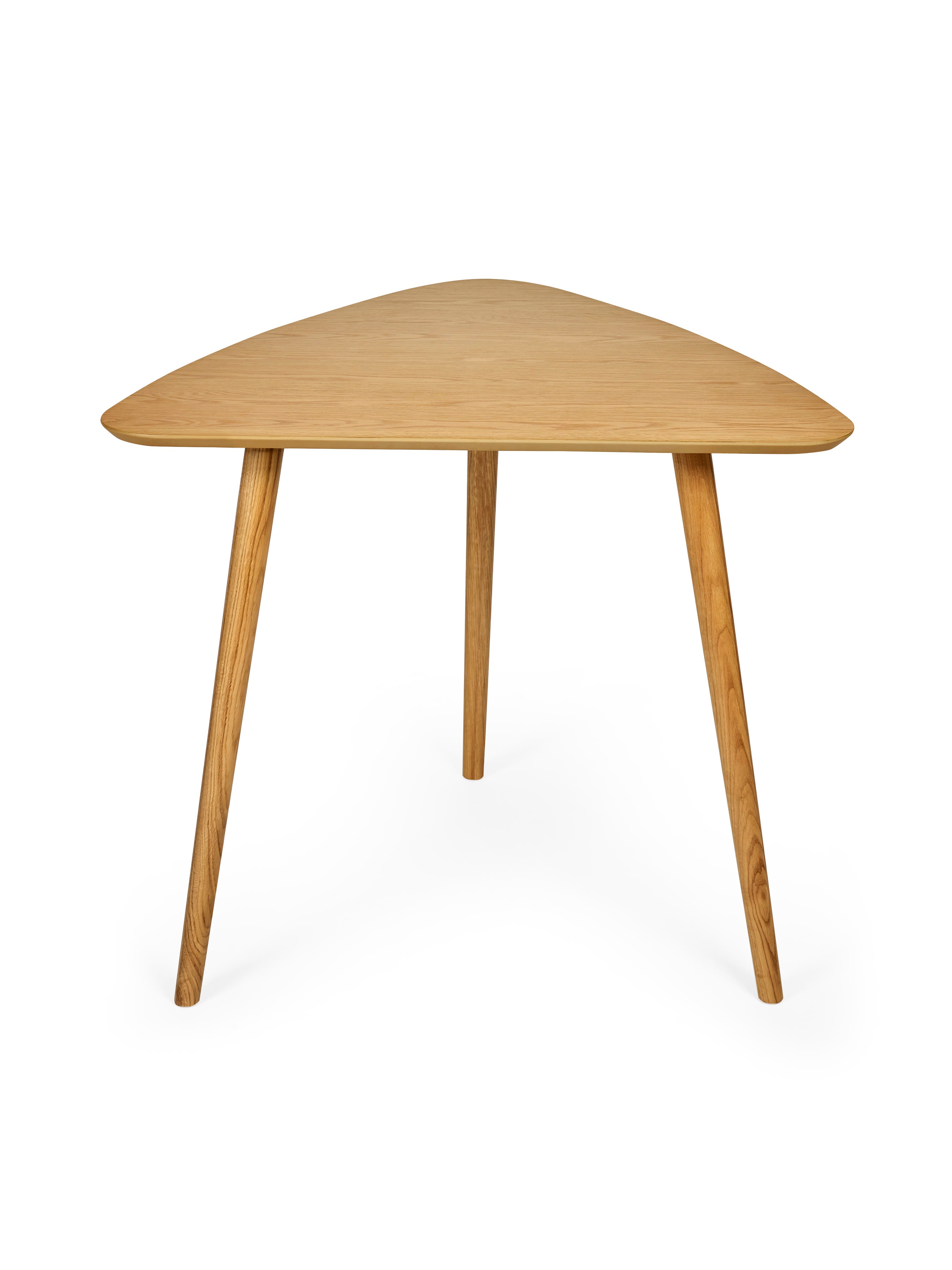 Athena Light Oak Triangular 3 Seater Dining Table – Light Oak Effect
