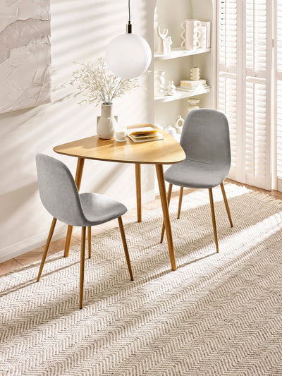 Athena Light Oak Triangular 3 Seater Dining Table – Light Oak Effect