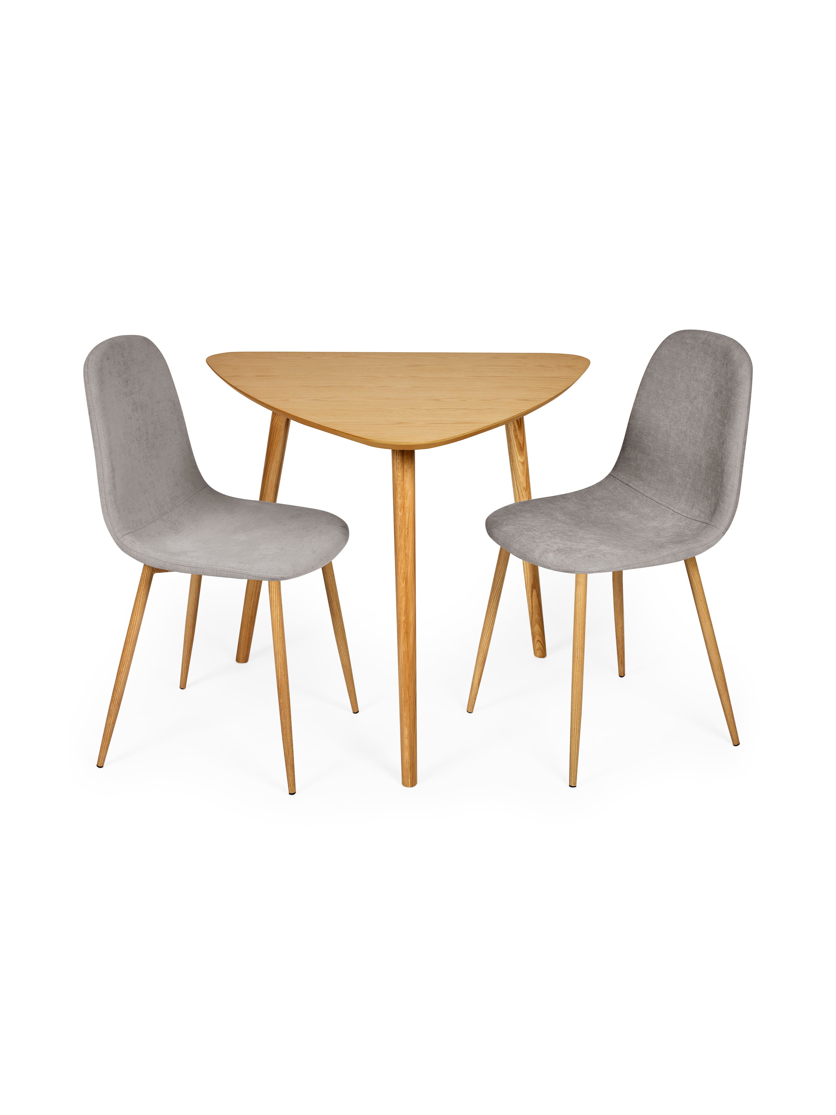 Athena Light Oak Triangular 3 Seater Dining Table – Light Oak Effect