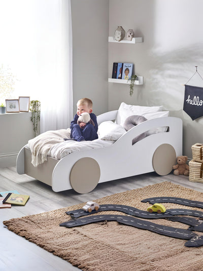 Atlantis Toddler Car Bed - White