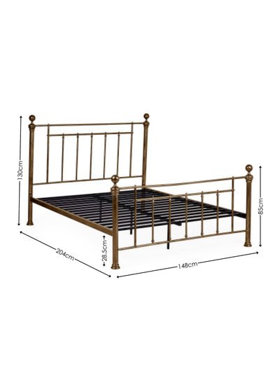 Aurealia Brass Effect Metal Bed