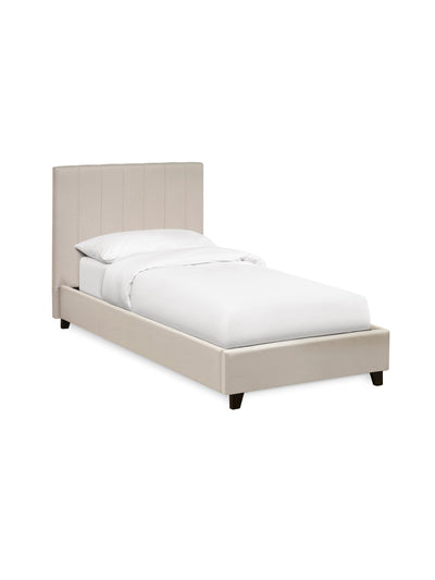 Aylen Oatmeal Faux Linen Upholstered Bed Frame – Oatmeal Linen