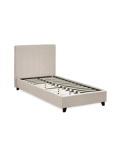 Aylen Oatmeal Faux Linen Upholstered Bed Frame – Oatmeal Linen