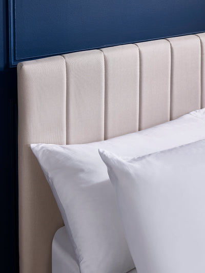 Aylen Oatmeal Faux Linen Upholstered Bed Frame – Oatmeal Linen