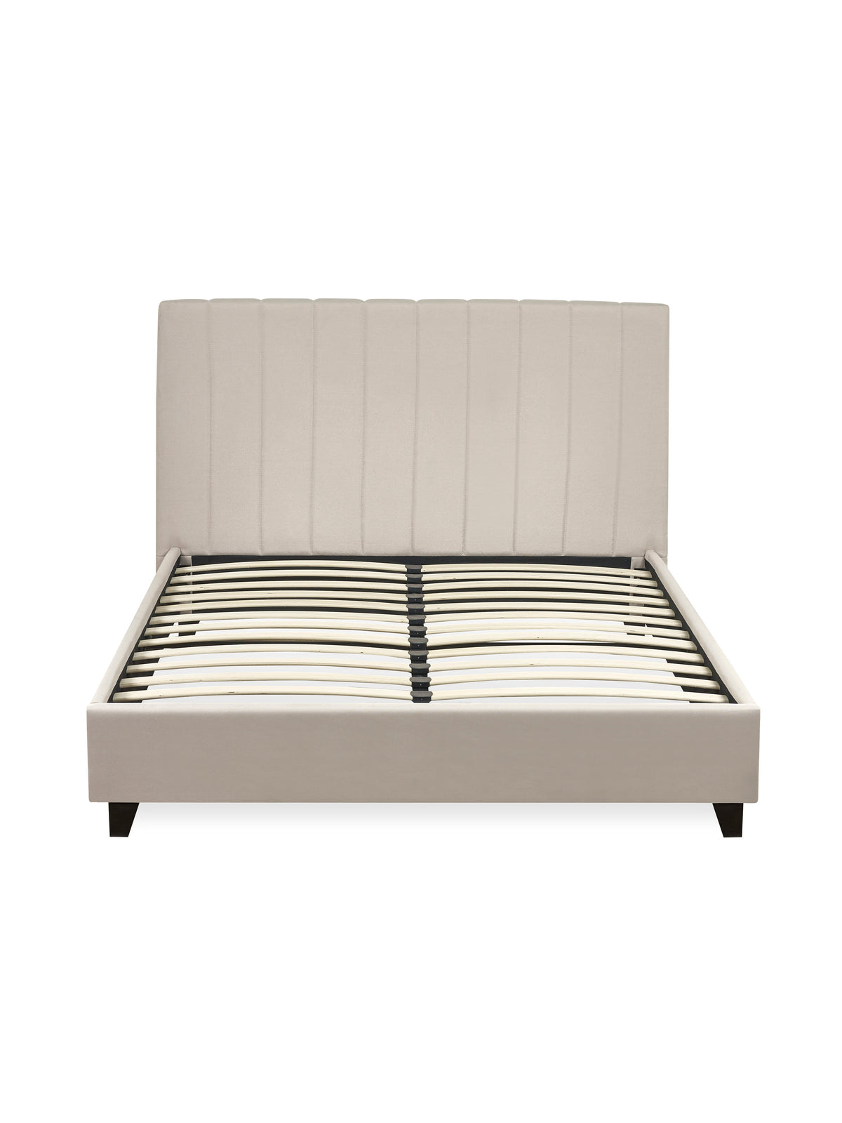 Aylen Oatmeal Faux Linen Upholstered Bed Frame – Oatmeal Linen