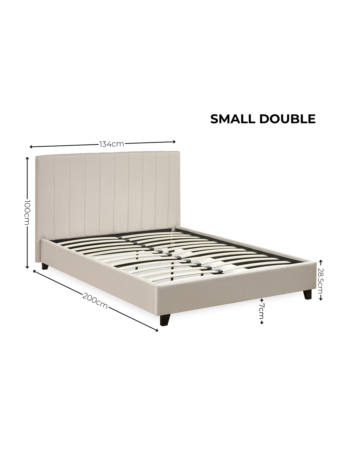 Aylen Oatmeal Faux Linen Upholstered Bed Frame – Oatmeal Linen