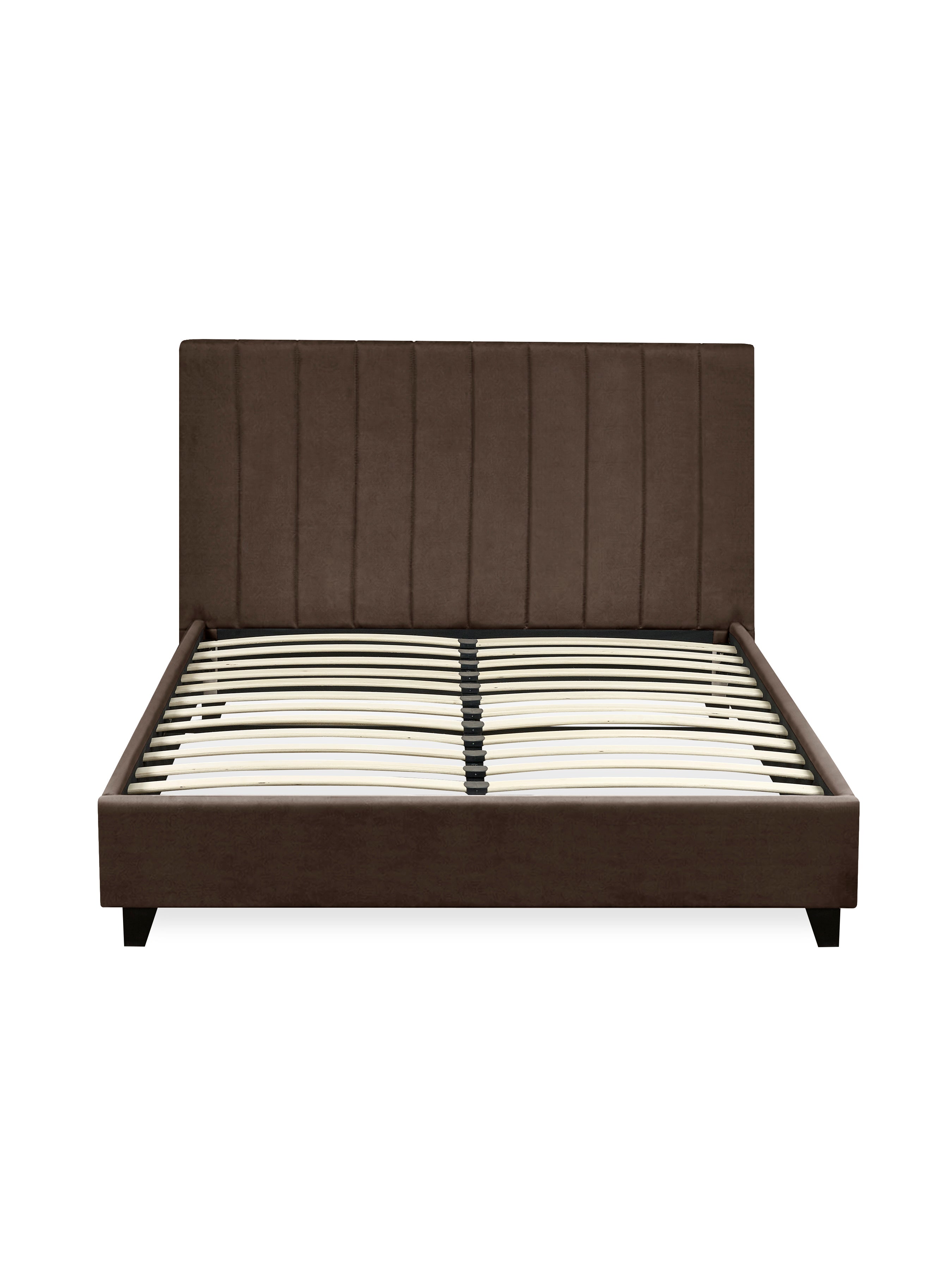 Aylen Chocolate Brown Velvet Upholstered Bed Frame – Chocolate Velvet
