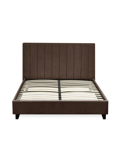 Aylen Chocolate Brown Velvet Upholstered Bed Frame – Chocolate Velvet