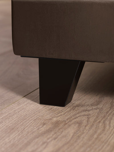 Aylen Chocolate Brown Velvet Upholstered Bed Frame – Chocolate Velvet