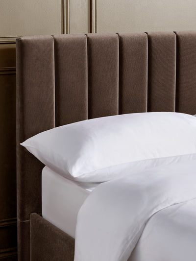 Aylen Chocolate Brown Velvet Upholstered Ottoman Storage Bed Frame – Chocolate Velvet